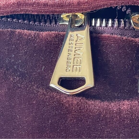 NWOT Aimee Kestenberg Velvet Backpack in Rich Brown With Gold Tone Hardware main image 4